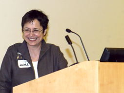 Hilary Baum at the Podium: Baum Forum Schools Food and Gardening